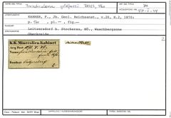 Karteikarte zum Belegmaterial von Frondicularia goldfussi Reuss, 1860